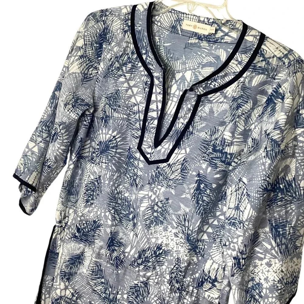 Tory‎ Burch Top/Swimsuit Cover Sz S Blue EUC